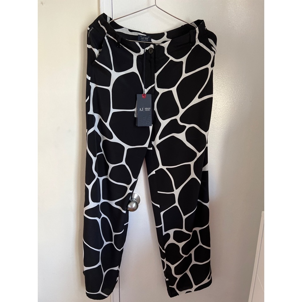 Armani Jeans patterned wide leg pants